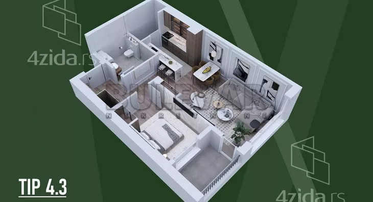 Dvosoban stan | 4zida