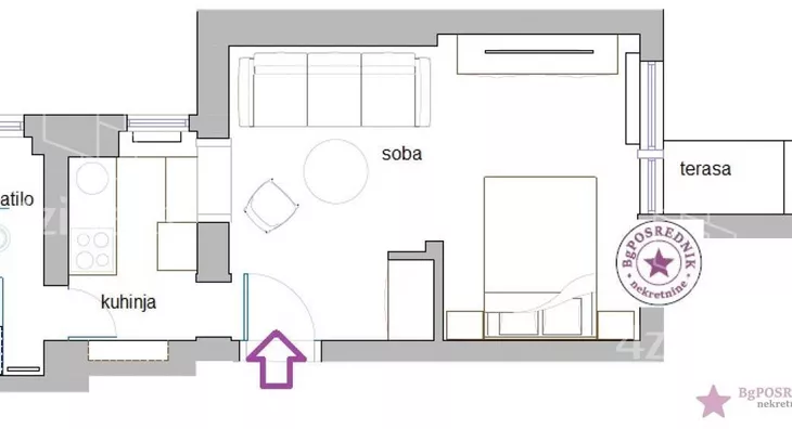 Jednosoban stan | 4zida