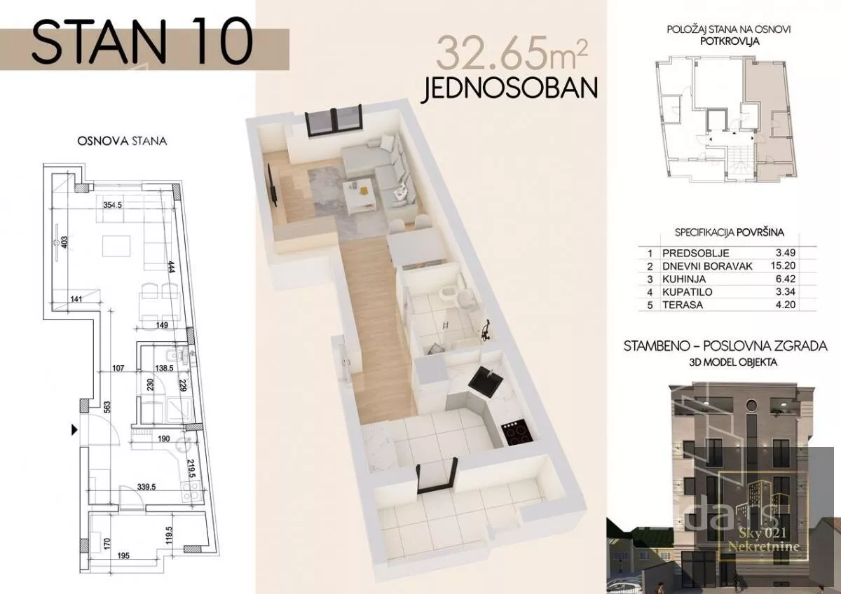 Jednosoban stan | 4zida