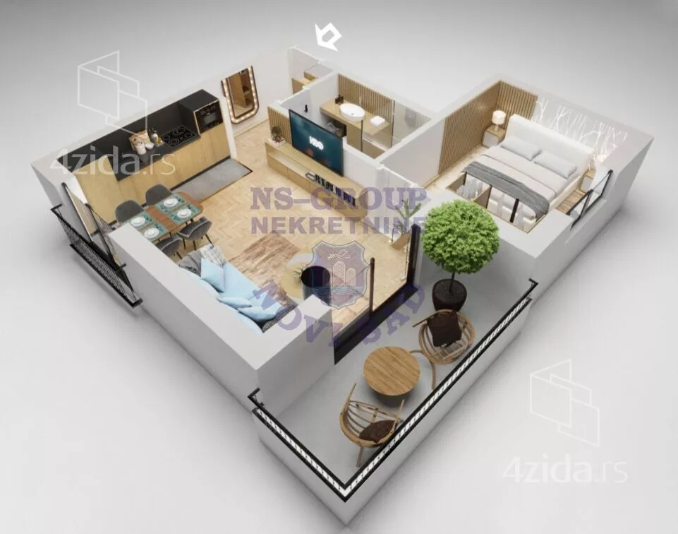 Jednoiposoban stan | 4zida