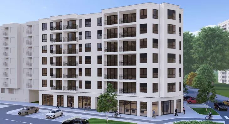 Glavna slika projekta Višeporodični stambeno - poslovni objekat Po+P+6