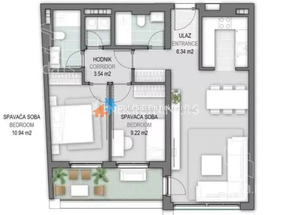 Trosoban stan | 4zida