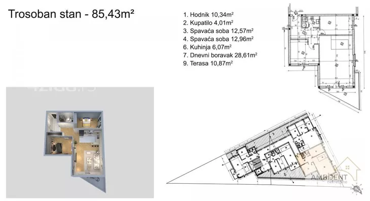 Trosoban stan | 4zida