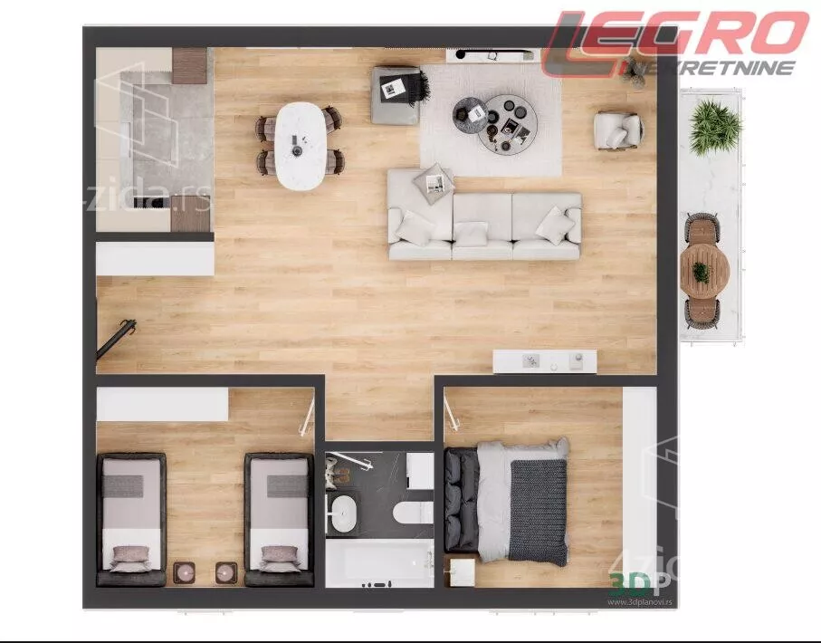 Trosoban stan | 4zida