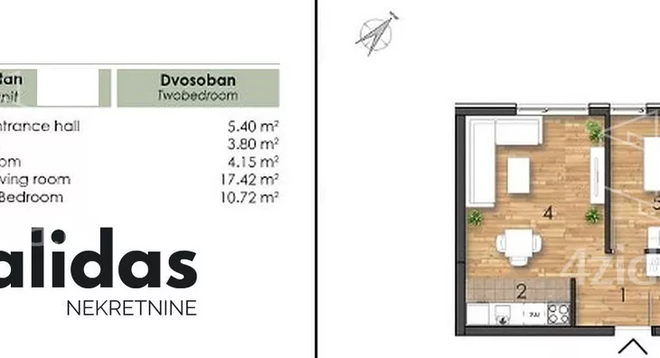 Dvosoban stan | 4zida