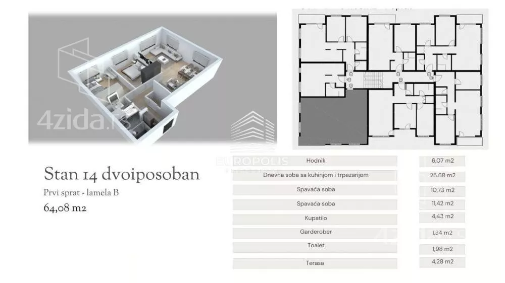 Trosoban stan | 4zida