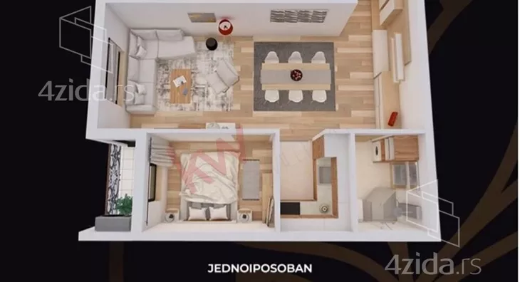 Jednoiposoban stan | 4zida
