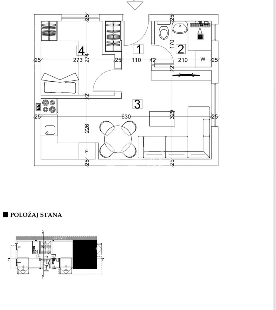Jednoiposoban stan | 4zida
