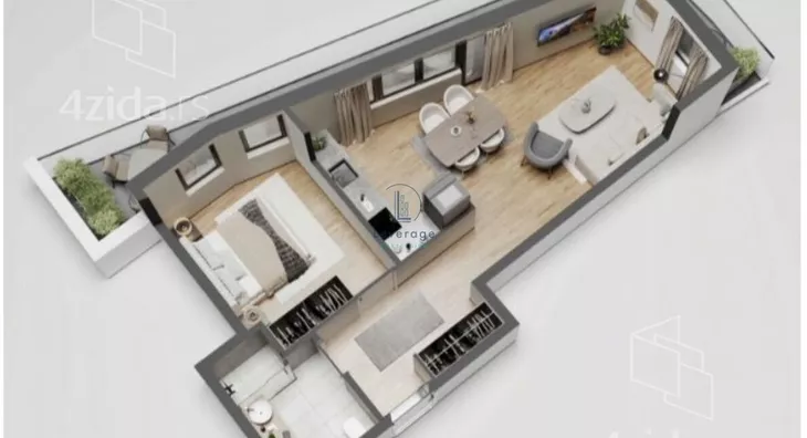 Jednoiposoban stan | 4zida