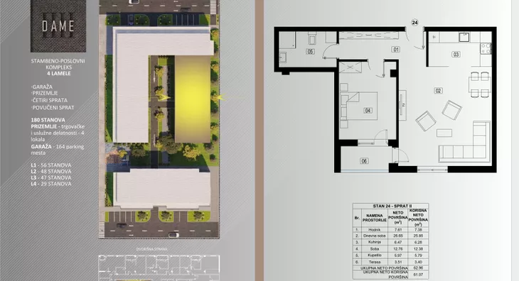 Dvosoban stan | 4zida