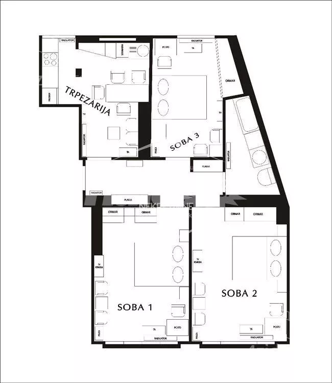 Trosoban stan | 4zida