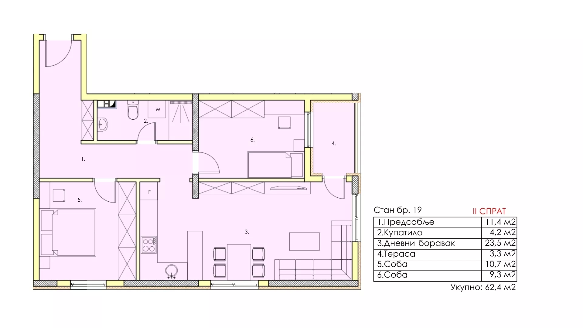 Trosoban stan | 4zida