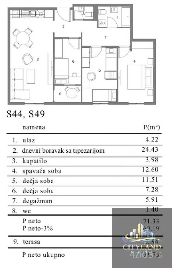 Troiposoban stan | 4zida