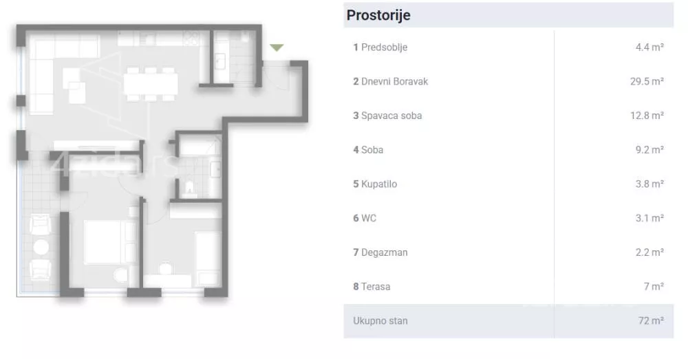 Trosoban stan | 4zida