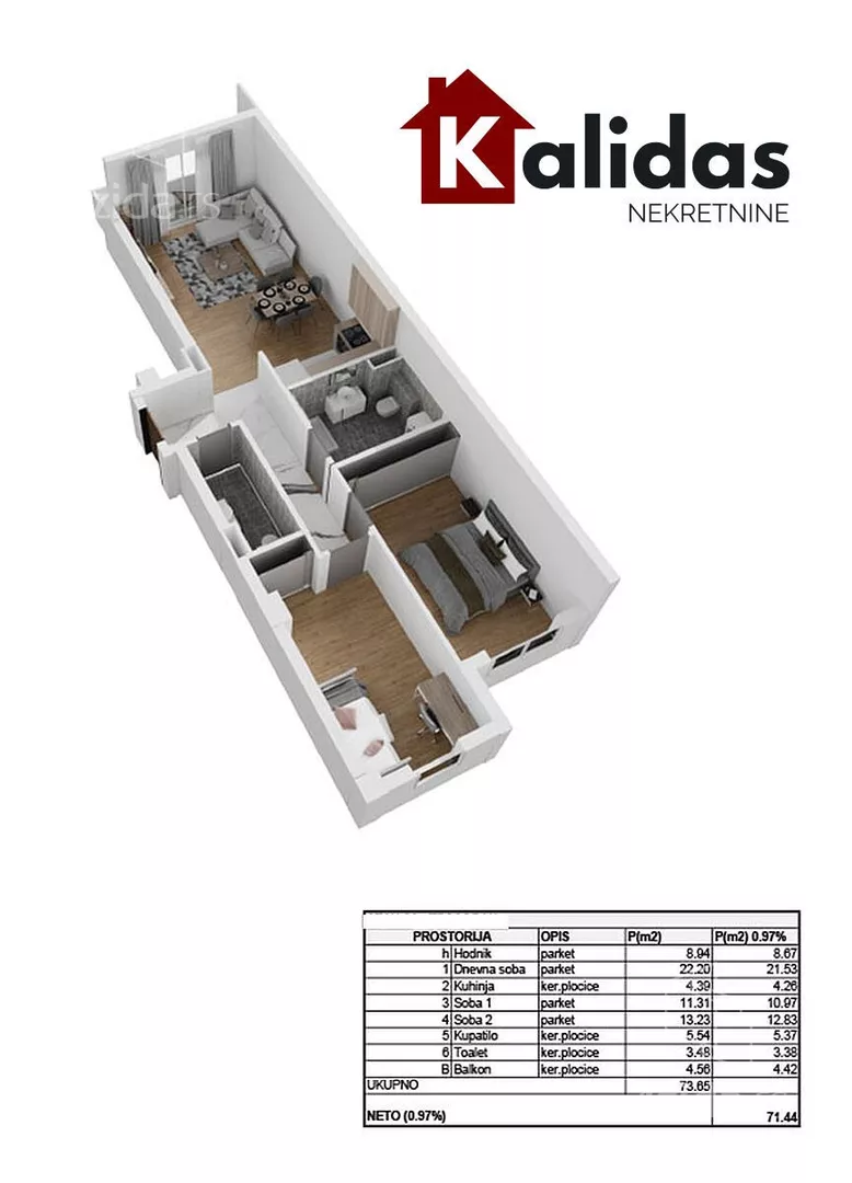 Trosoban stan | 4zida