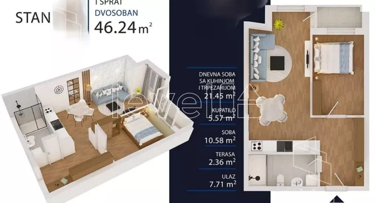 Jednoiposoban stan | 4zida