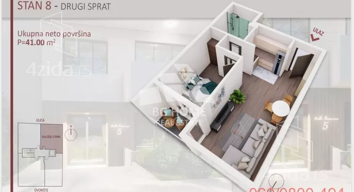 Jednoiposoban stan | 4zida