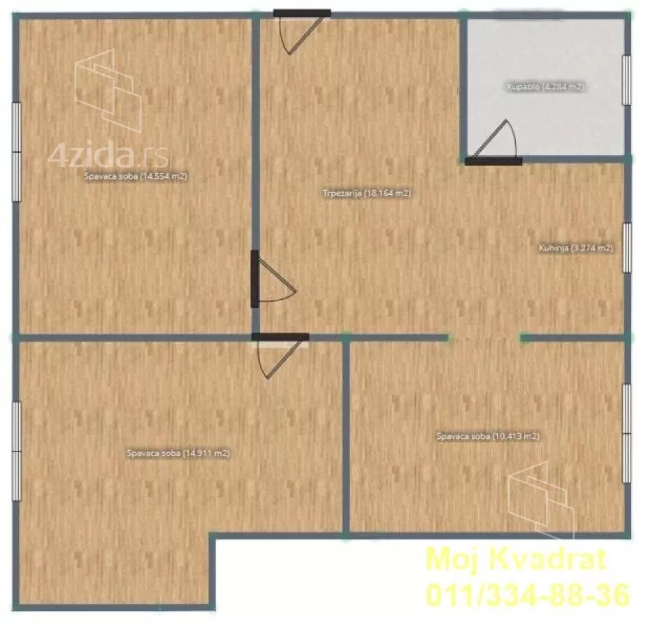 Trosoban stan | 4zida