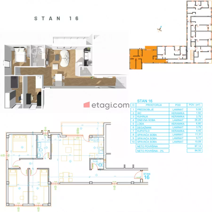Troiposoban stan | 4zida