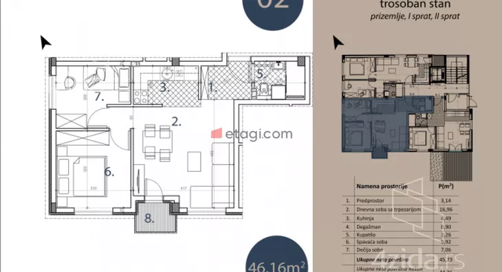 Trosoban stan | 4zida