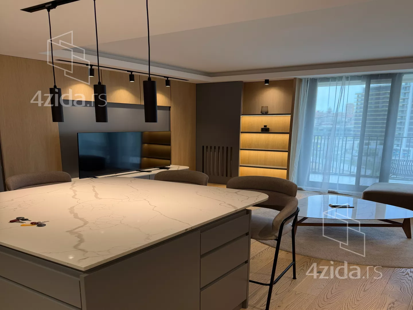 2 sobe stan za izdavanje — Beograd, Savski Venac, Beograd na vodi, Bulevar Vudroa Vilsona 4, 55m², 1.300€