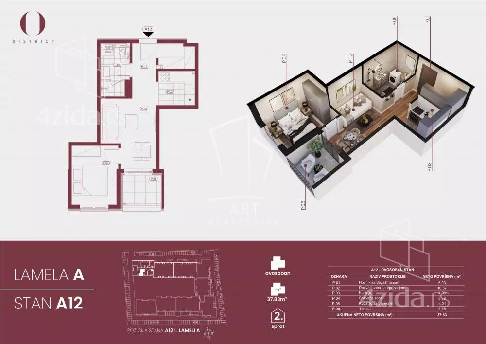 Dvosoban stan | 4zida