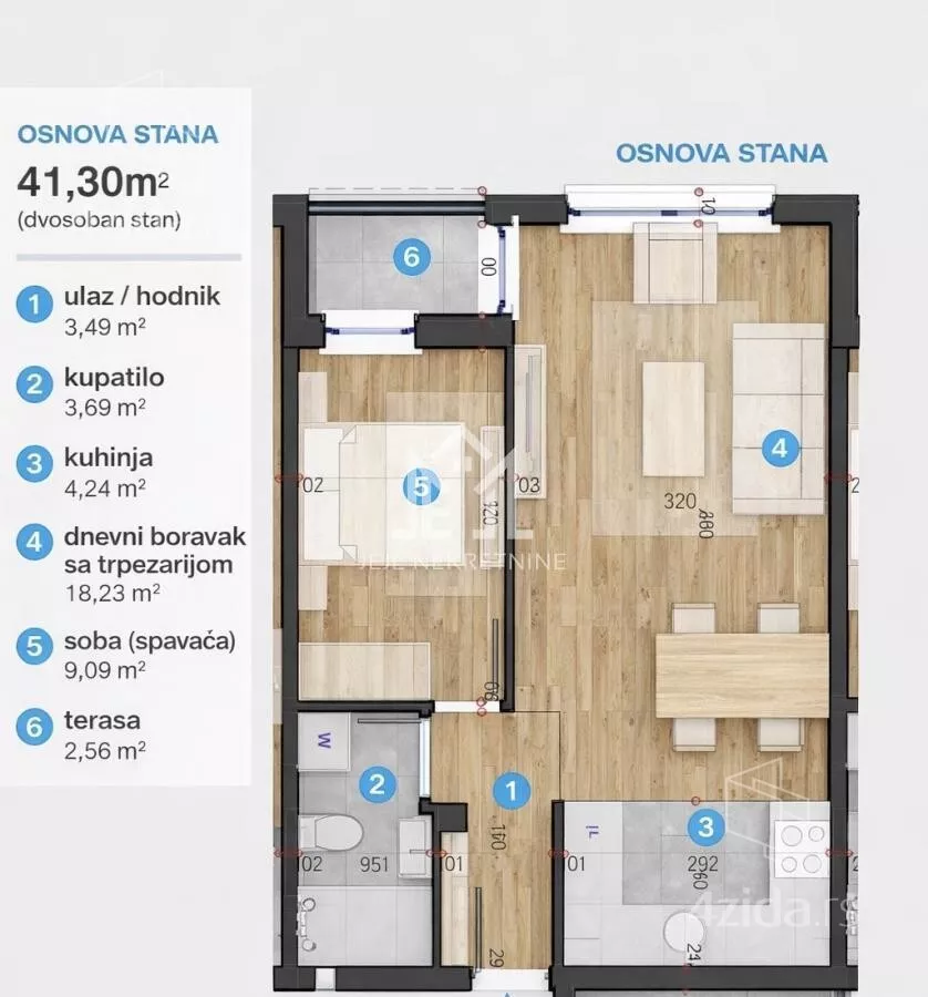 Dvosoban stan | 4zida