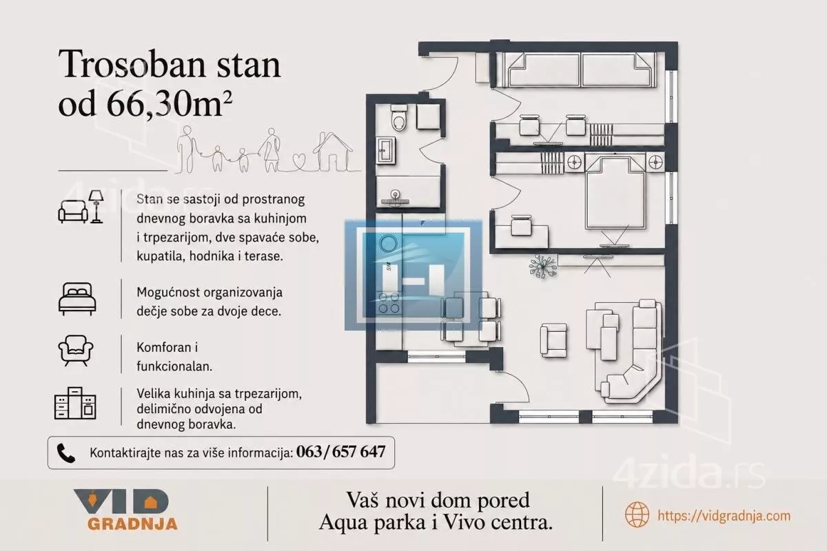 Trosoban stan | 4zida
