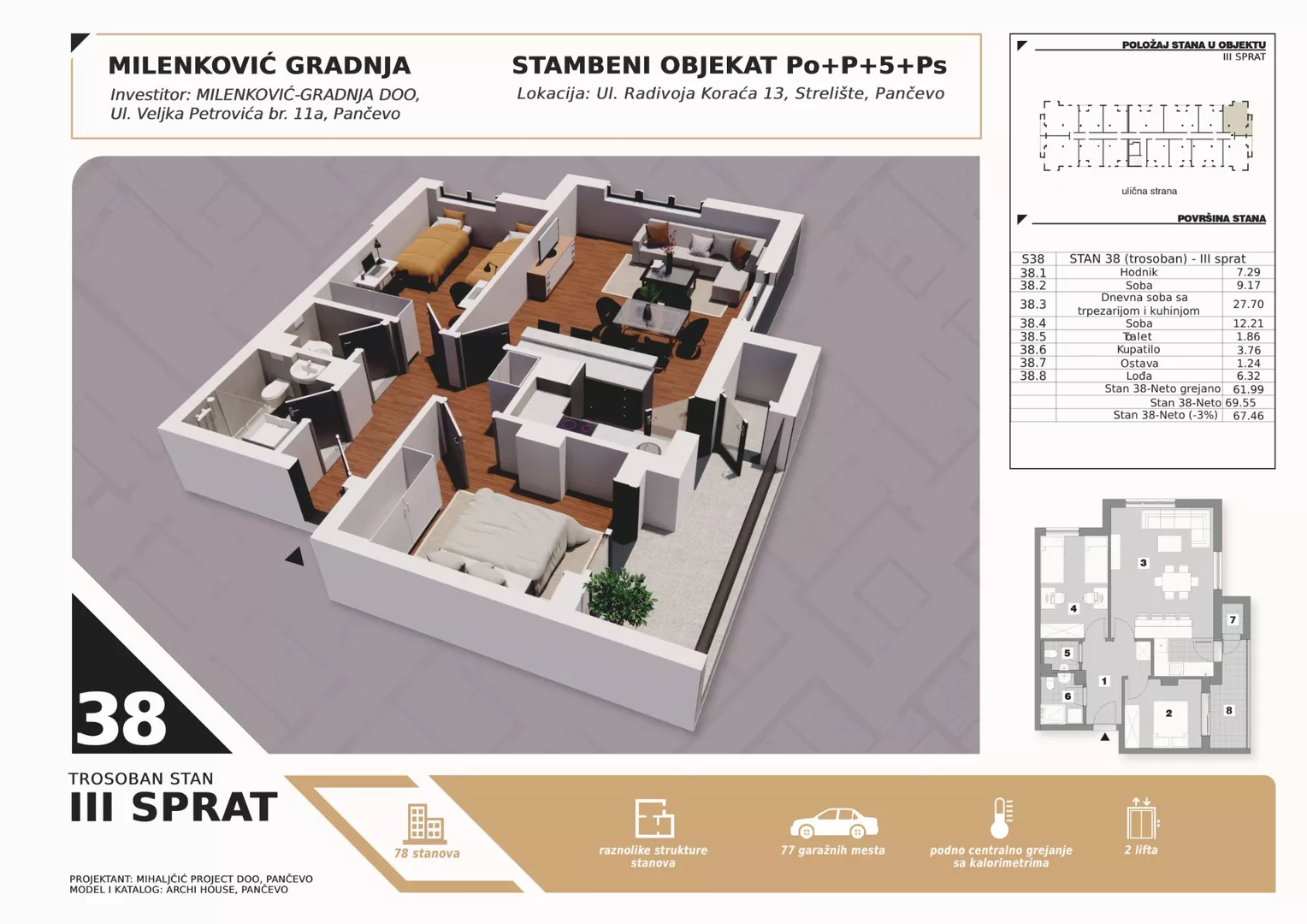 Trosoban stan | 4zida