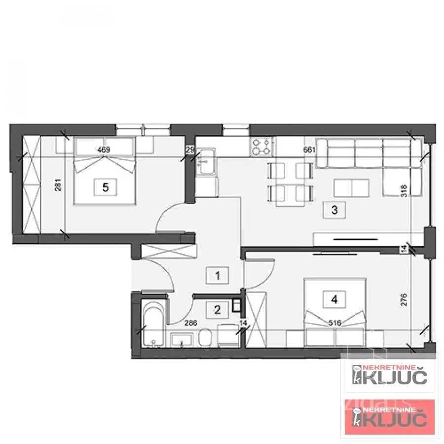 Trosoban stan | 4zida