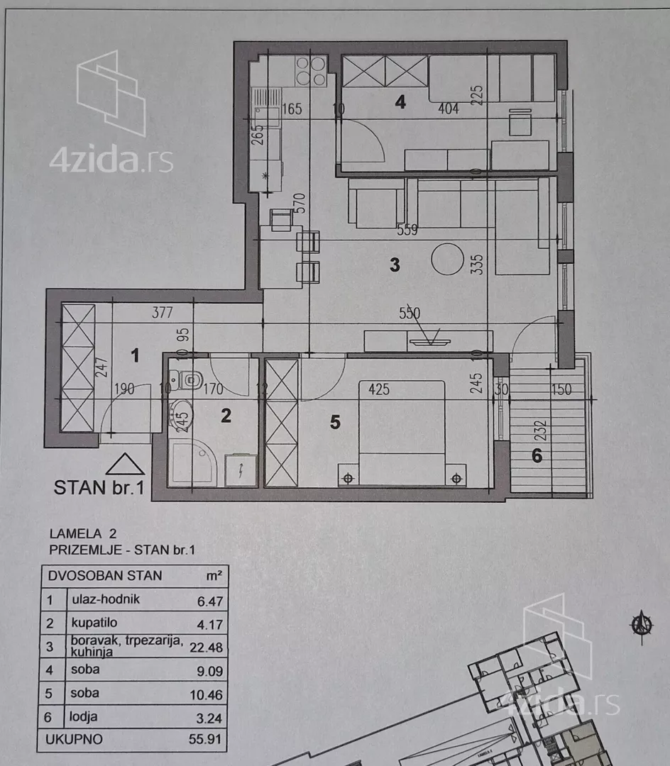 Dvosoban stan | 4zida