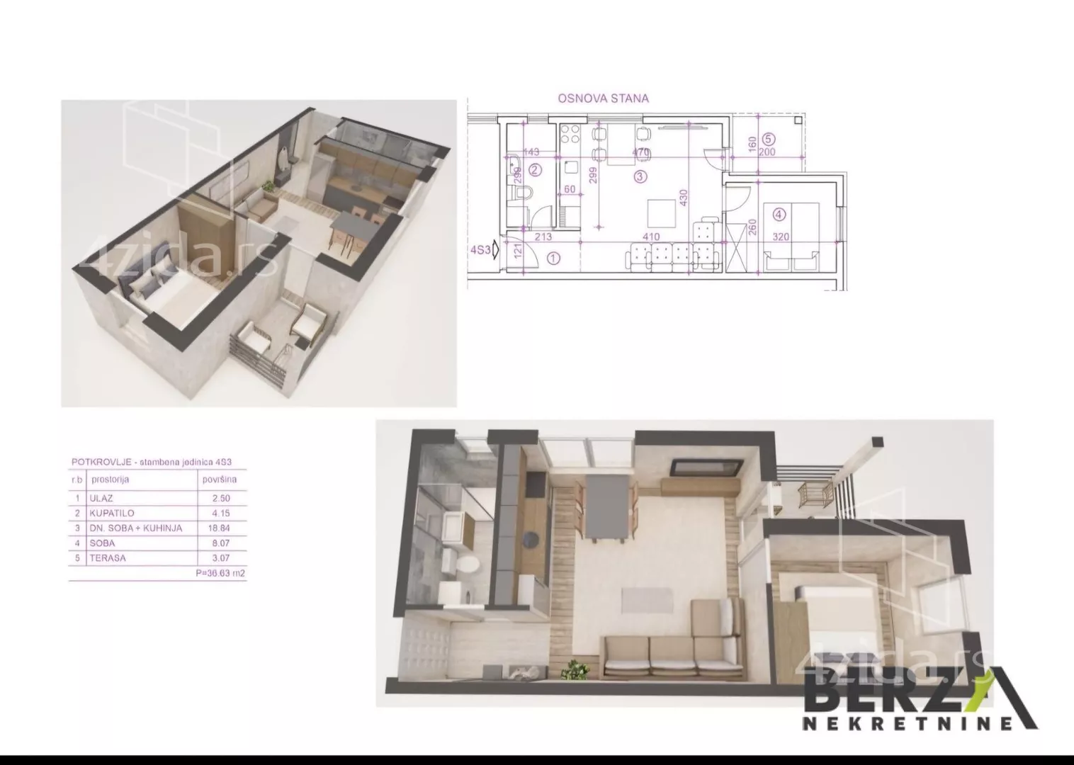 Jednoiposoban stan | 4zida