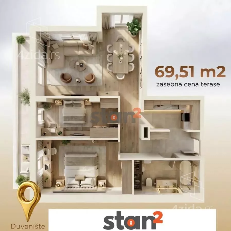 Dvoiposoban stan | 4zida