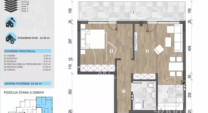 Dvosoban stan | 4zida