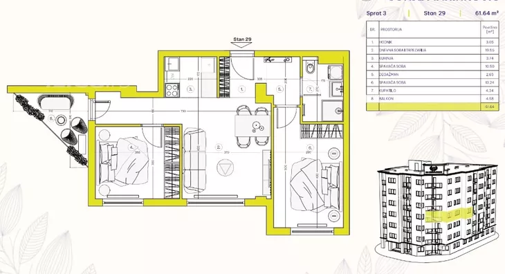 Jednoiposoban stan | 4zida