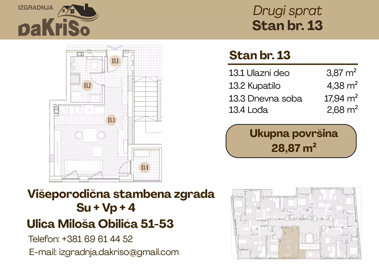 Jednosoban stan | 4zida