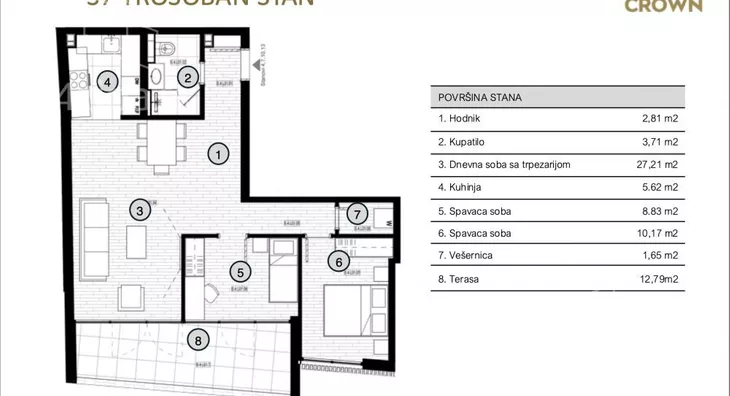 Trosoban stan | 4zida