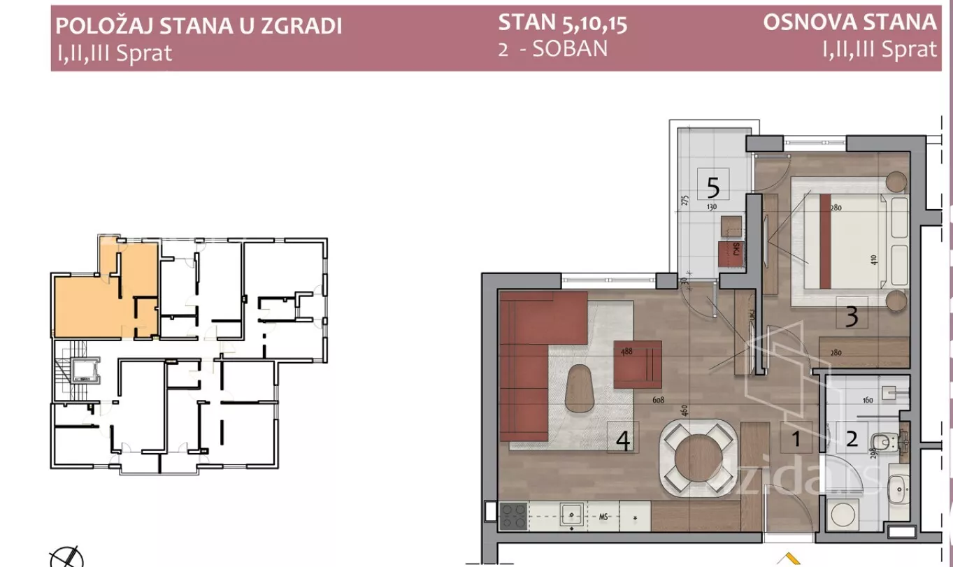 Dvosoban stan | 4zida