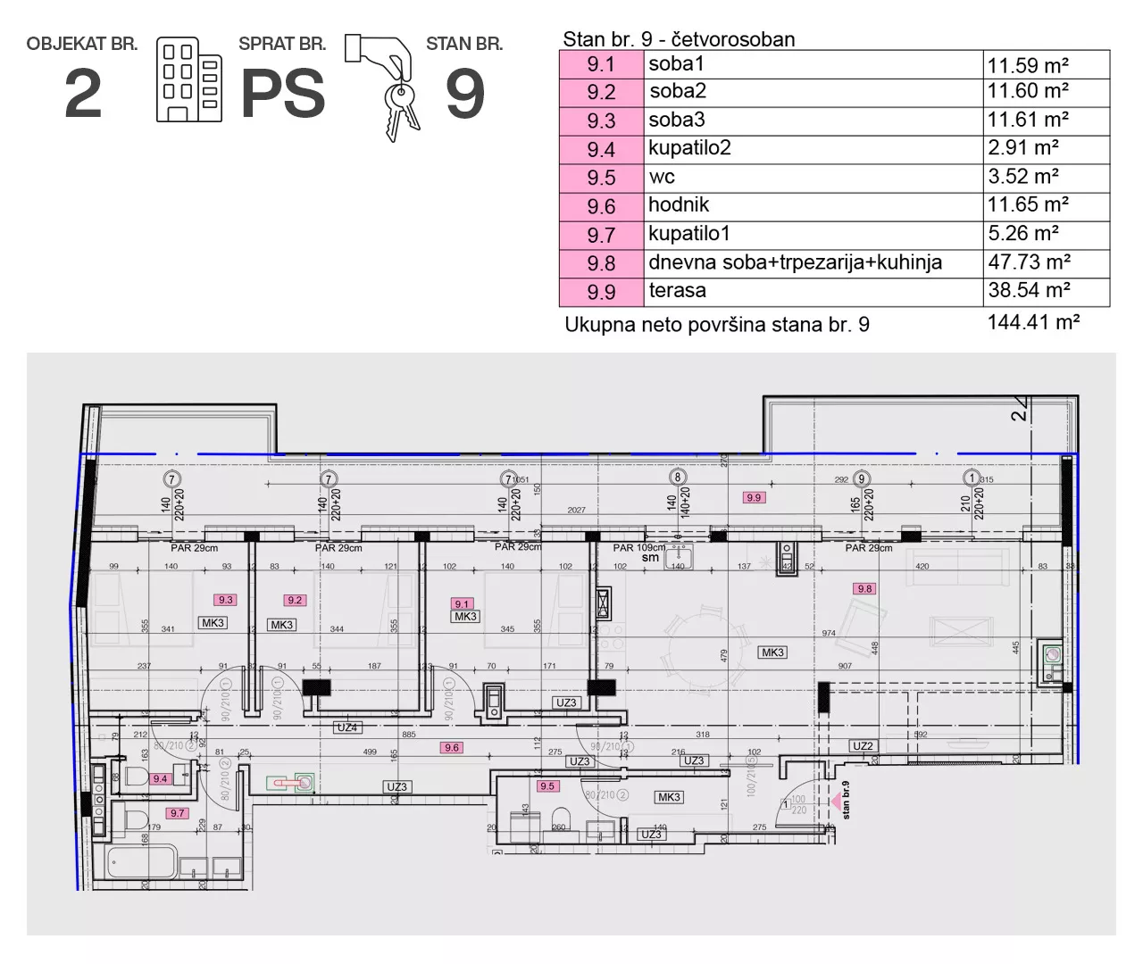Troiposoban stan | 4zida