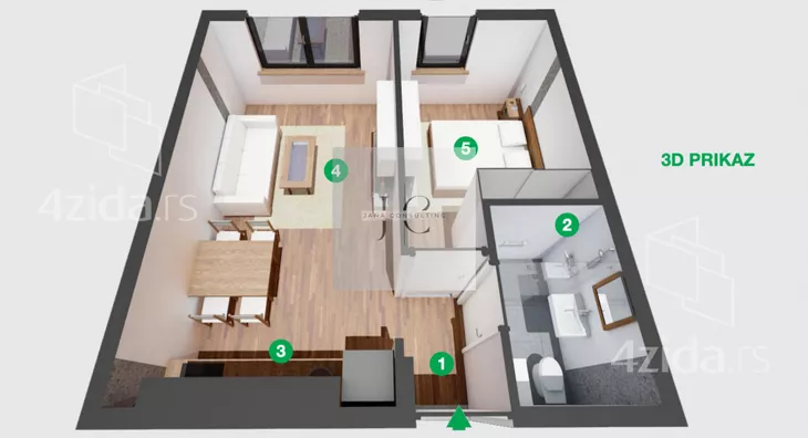 Dvosoban stan | 4zida