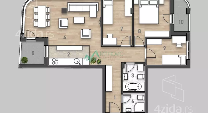 Troiposoban stan | 4zida