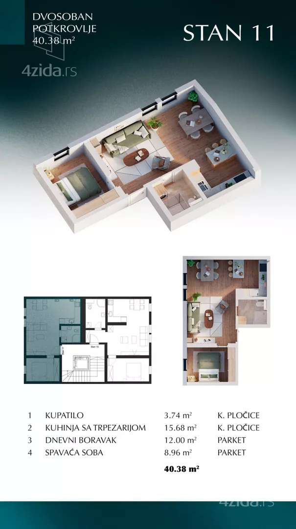 Trosoban stan | 4zida