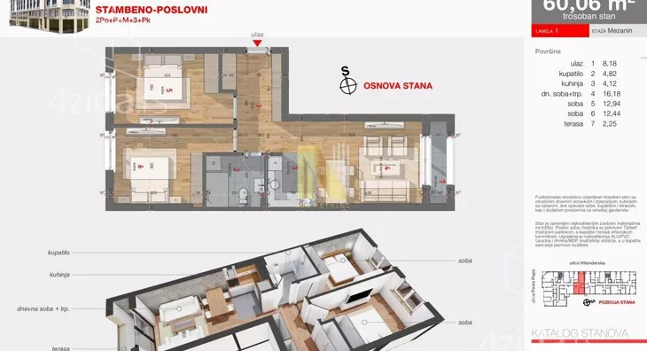 Trosoban stan | 4zida