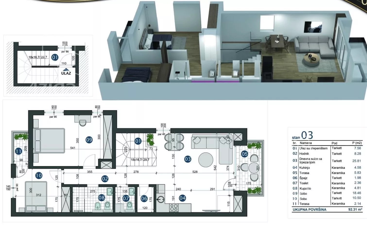 Trosoban stan | 4zida