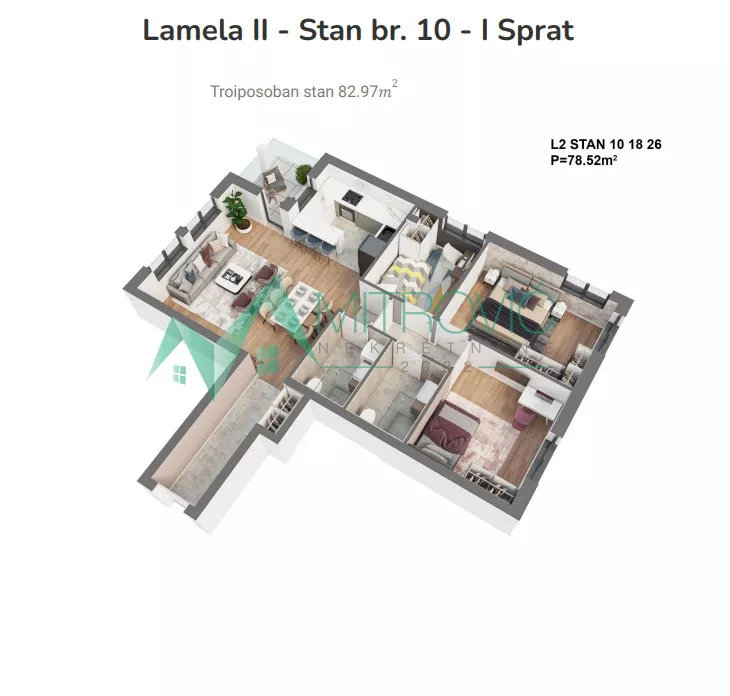 Troiposoban stan | 4zida