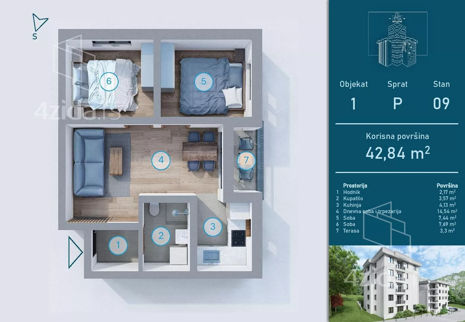 Dvosoban stan | 4zida