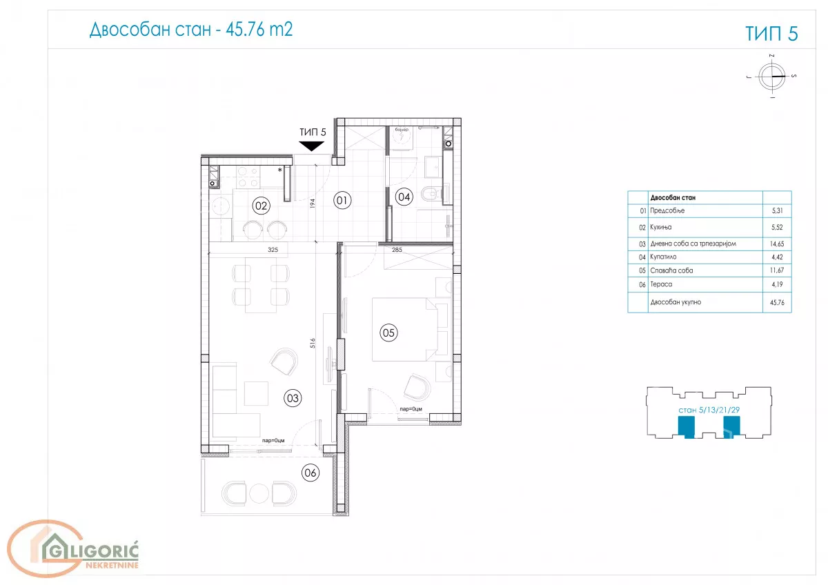 Dvosoban stan | 4zida