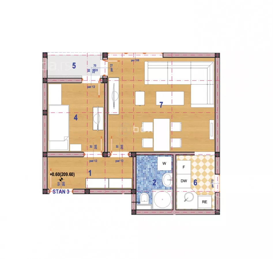 Jednoiposoban stan | 4zida