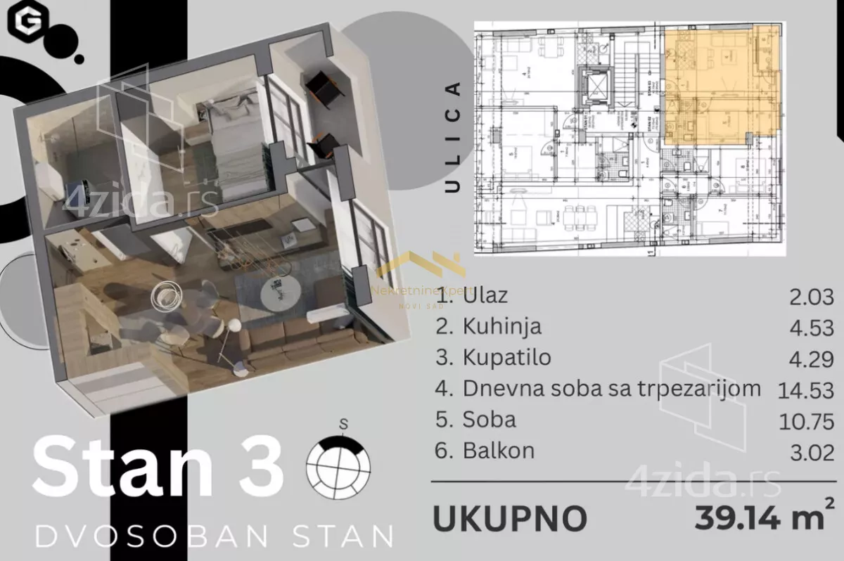 Dvosoban stan | 4zida