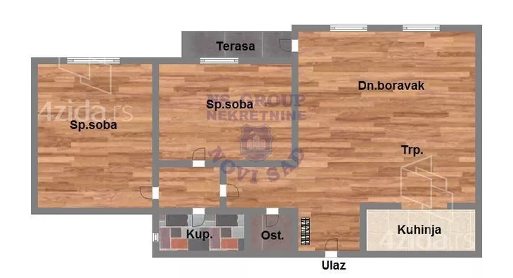 Trosoban stan | 4zida